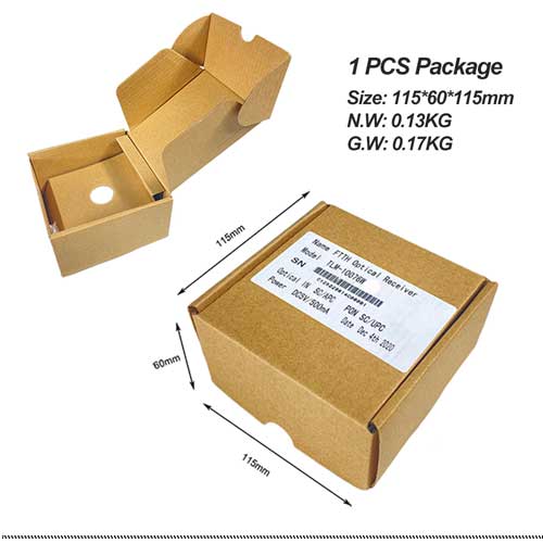 Packing of TLMOR21039W FTTH Fiber Optic Receiver
